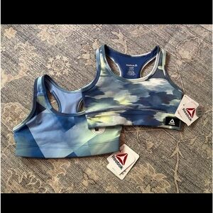 Reebok reversible Size Small 6/6x Sports Bras Set of 2